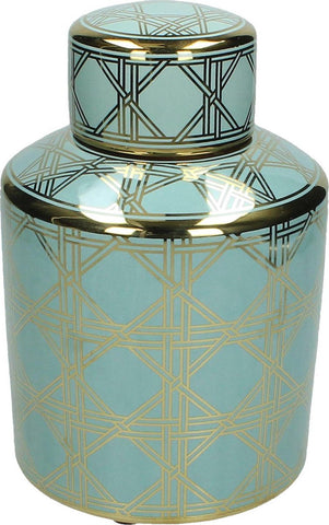 Ceramic jar blue medium